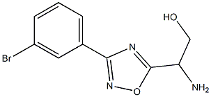 2-amino-2-[3-(3-bromophenyl)-1,2,4-oxadiazol-5-yl]ethan-1-ol Structure