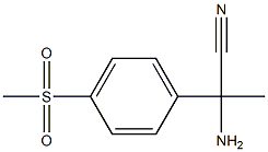 2-amino-2-[4-(methylsulfonyl)phenyl]propanenitrile Structure