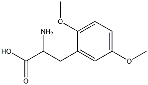 α-アミノ-2,5-ジメトキシベンゼンプロピオン酸 化学構造式