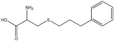 2-amino-3-[(3-phenylpropyl)thio]propanoic acid 化学構造式