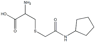 2-amino-3-{[(cyclopentylcarbamoyl)methyl]sulfanyl}propanoic acid 化学構造式