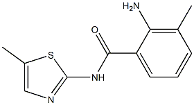 2-amino-3-methyl-N-(5-methyl-1,3-thiazol-2-yl)benzamide Structure