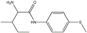 2-amino-3-methyl-N-[4-(methylthio)phenyl]pentanamide,,结构式