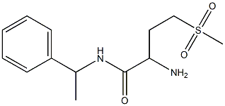 2-amino-4-(methylsulfonyl)-N-(1-phenylethyl)butanamide Structure