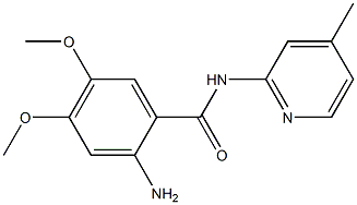 2-amino-4,5-dimethoxy-N-(4-methylpyridin-2-yl)benzamide 结构式