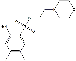 2-amino-4,5-dimethyl-N-[2-(morpholin-4-yl)ethyl]benzene-1-sulfonamide Structure