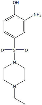 2-amino-4-[(4-ethylpiperazine-1-)sulfonyl]phenol 化学構造式