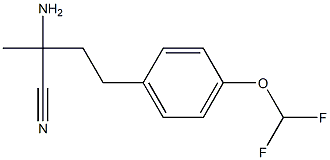 2-amino-4-[4-(difluoromethoxy)phenyl]-2-methylbutanenitrile,,结构式