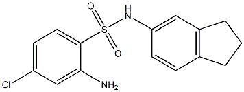 2-amino-4-chloro-N-(2,3-dihydro-1H-inden-5-yl)benzene-1-sulfonamide|