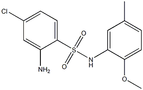 2-amino-4-chloro-N-(2-methoxy-5-methylphenyl)benzene-1-sulfonamide,,结构式