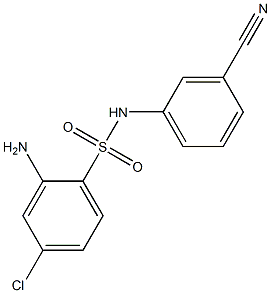2-amino-4-chloro-N-(3-cyanophenyl)benzene-1-sulfonamide Struktur