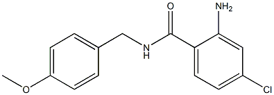 2-amino-4-chloro-N-[(4-methoxyphenyl)methyl]benzamide 化学構造式