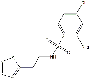 2-amino-4-chloro-N-[2-(thiophen-2-yl)ethyl]benzene-1-sulfonamide Structure