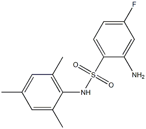 2-amino-4-fluoro-N-(2,4,6-trimethylphenyl)benzene-1-sulfonamide 结构式