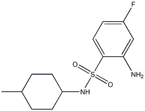 2-amino-4-fluoro-N-(4-methylcyclohexyl)benzene-1-sulfonamide,,结构式