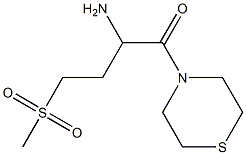 2-amino-4-methanesulfonyl-1-(thiomorpholin-4-yl)butan-1-one Struktur