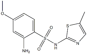 2-amino-4-methoxy-N-(5-methyl-1,3-thiazol-2-yl)benzene-1-sulfonamide,,结构式