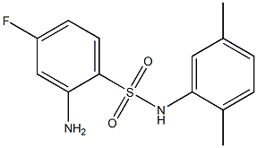 2-amino-N-(2,5-dimethylphenyl)-4-fluorobenzene-1-sulfonamide,,结构式