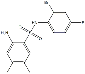  2-amino-N-(2-bromo-4-fluorophenyl)-4,5-dimethylbenzene-1-sulfonamide