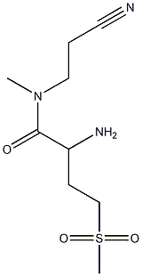 2-amino-N-(2-cyanoethyl)-4-methanesulfonyl-N-methylbutanamide Structure