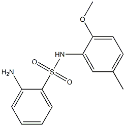 2-amino-N-(2-methoxy-5-methylphenyl)benzene-1-sulfonamide Struktur