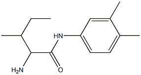 2-amino-N-(3,4-dimethylphenyl)-3-methylpentanamide Structure