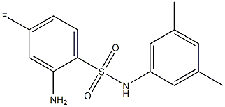 2-amino-N-(3,5-dimethylphenyl)-4-fluorobenzene-1-sulfonamide 化学構造式