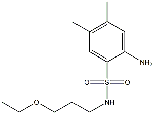 2-amino-N-(3-ethoxypropyl)-4,5-dimethylbenzene-1-sulfonamide Structure