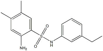 2-amino-N-(3-ethylphenyl)-4,5-dimethylbenzene-1-sulfonamide 化学構造式