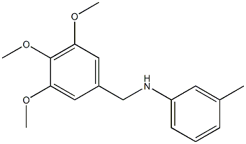 3-methyl-N-[(3,4,5-trimethoxyphenyl)methyl]aniline 化学構造式