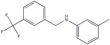 3-methyl-N-{[3-(trifluoromethyl)phenyl]methyl}aniline Struktur