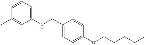 3-methyl-N-{[4-(pentyloxy)phenyl]methyl}aniline Struktur