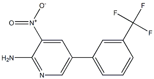 3-nitro-5-[3-(trifluoromethyl)phenyl]pyridin-2-amine,,结构式