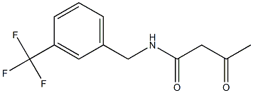 3-oxo-N-{[3-(trifluoromethyl)phenyl]methyl}butanamide Structure