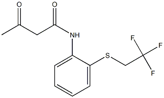 3-oxo-N-{2-[(2,2,2-trifluoroethyl)sulfanyl]phenyl}butanamide Structure