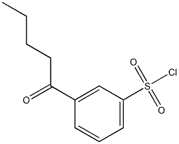 3-pentanoylbenzene-1-sulfonyl chloride Struktur