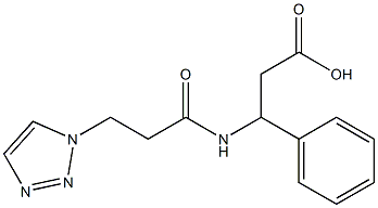 3-phenyl-3-[3-(1H-1,2,3-triazol-1-yl)propanamido]propanoic acid,,结构式