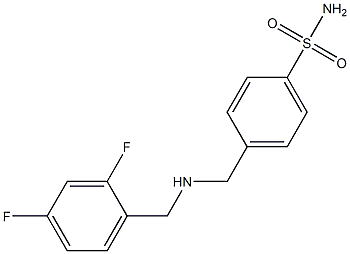 4-({[(2,4-difluorophenyl)methyl]amino}methyl)benzene-1-sulfonamide Structure