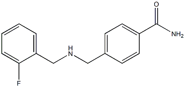 4-({[(2-fluorophenyl)methyl]amino}methyl)benzamide Structure