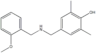 4-({[(2-methoxyphenyl)methyl]amino}methyl)-2,6-dimethylphenol,,结构式