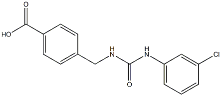 4-({[(3-chlorophenyl)carbamoyl]amino}methyl)benzoic acid 结构式