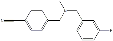 4-({[(3-fluorophenyl)methyl](methyl)amino}methyl)benzonitrile|