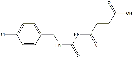 4-({[(4-chlorophenyl)methyl]carbamoyl}amino)-4-oxobut-2-enoic acid,,结构式