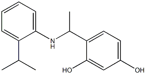 4-(1-{[2-(propan-2-yl)phenyl]amino}ethyl)benzene-1,3-diol,,结构式