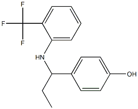 4-(1-{[2-(trifluoromethyl)phenyl]amino}propyl)phenol