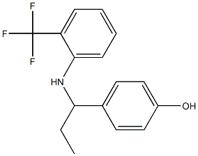 4-(1-{[2-(trifluoromethyl)phenyl]amino}propyl)phenol 结构式