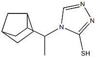 4-(1-{bicyclo[2.2.1]heptan-2-yl}ethyl)-4H-1,2,4-triazole-3-thiol 结构式