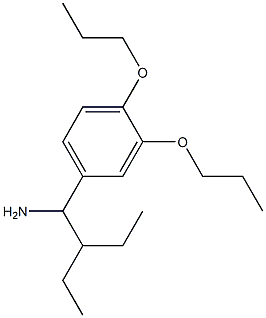 4-(1-amino-2-ethylbutyl)-1,2-dipropoxybenzene Structure