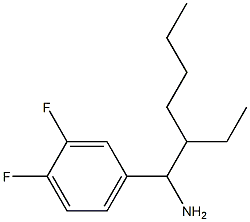 4-(1-amino-2-ethylhexyl)-1,2-difluorobenzene,,结构式