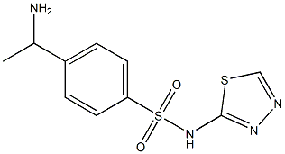 4-(1-aminoethyl)-N-(1,3,4-thiadiazol-2-yl)benzene-1-sulfonamide 结构式